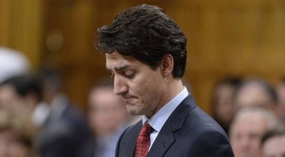 El primer ministro Justin Trudeau en el Parlamento de Canadá