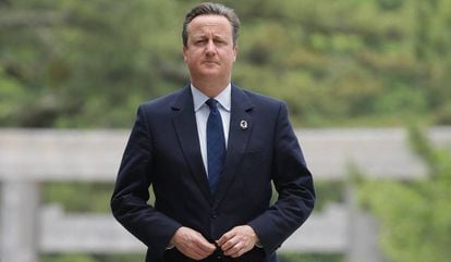 El primer ministro británico, David Cameron, este jueves en Japón.