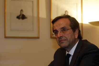 El l&iacute;der de la oposici&oacute;n griega, Antonis Samaras.