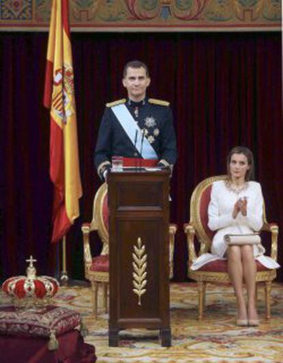 Felipe VI en la ceremonia de coronaci&oacute;n