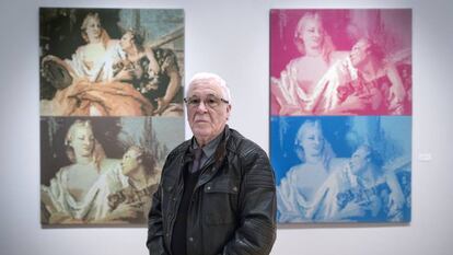 Rafael Armengol, ante su exposición 'Parelles de Tiepolo'.