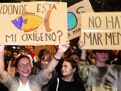 Manifestación en Cartagena en defensa del Mar Menor.