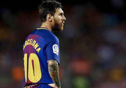 Messi durante un partido de Liga.