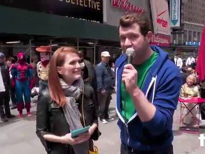 Julianne Moore actúa en las calles de Nueva York por un dólar