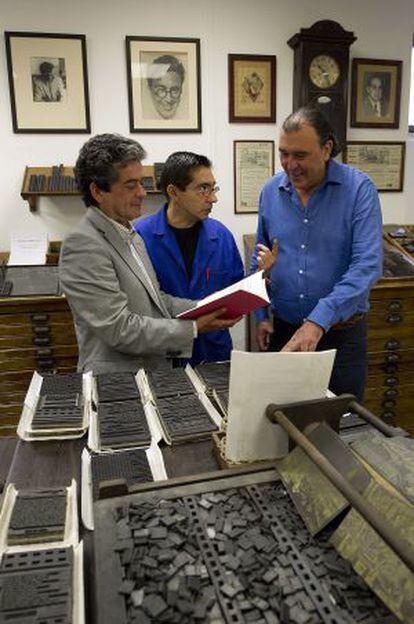 José Antonio Mesa Toré, José Andrade y Lorenzo Saval.