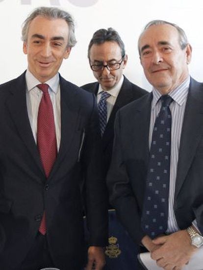El secretarios de Estado de Hacienda, Miguel Ferre (izquierda) y el secretario general de la Industria y de la PYME , Luis Valero, en el Spain Investors' Day