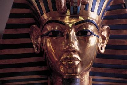 M&aacute;scara de Tutankam&oacute;n en el Museo de Antig&uuml;edades de El Cairo.