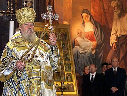 El patriarca de la Iglesia ortodoxa rusa, Alexy, durante la celebración de la pasada Navidad.