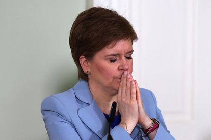 La ministra principal de Escocia, Nicola Sturgeon, este martes en Edimburgo.