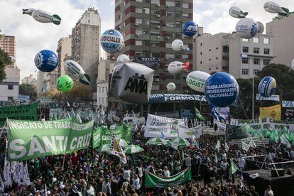 Marcha de la CGT en Buenos Aires