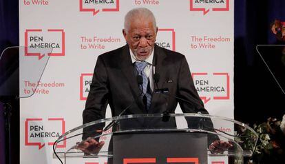 Morgan Freeman en la PEN America Literary Gala, en Nueva York, este martes.