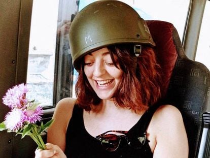 Emma Igual en una imagen de archivo en Ucrania.