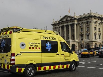 Una ambulancia en Barcelona.