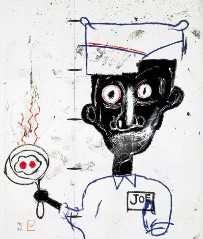 'Ojos y huevos' (1983), de Jean-Michel Basquiat.