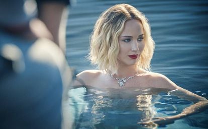 Jennifer Lawrence en la campaña de Joy, el nuevo perfume de Dior.