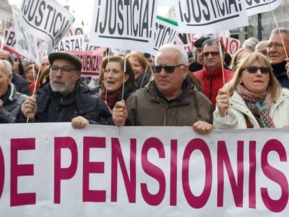 Manifestaci&oacute;n en defensa de las pensiones. 