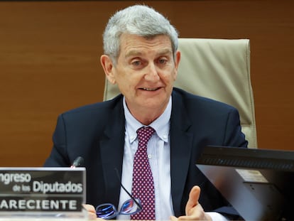 José Manuel Pérez Tornero, durante una comparecencia en el Senado, en abril.