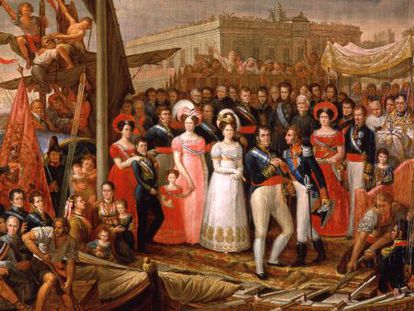 Copia de 'El desembarco de Fernando VII en el Puerto de Santa María'.