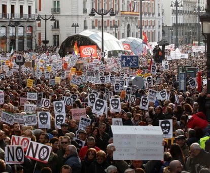 Manifestación en Madrid por la ley mordaza