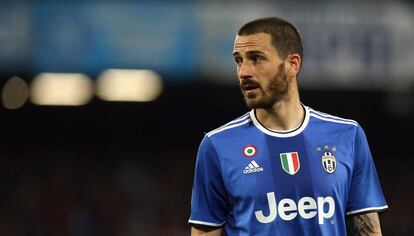 Bonucci, en l'últim duel de la Juve contra el Nàpols.