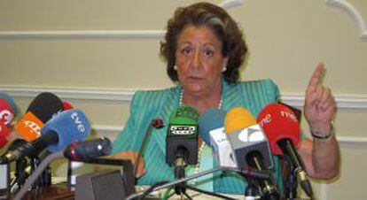 La alcaldesa de Valencia, Rita Barberá.