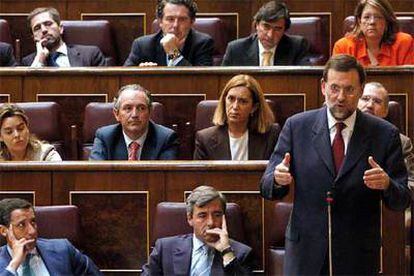 Rajoy interviene durante la sesión de control al Ejecutivo en el Congreso.
