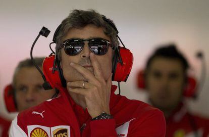 Marco Mattiacci, en el box de Ferrari.