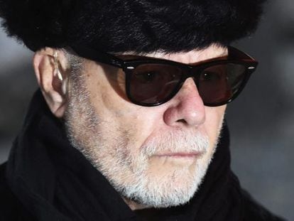 Gary Glitter a su llegada al tribunal de Southwark Crown en Londres.