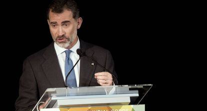 El Rey durante la apertura del Foro Mundial Sobre las Violencias Urbanas.