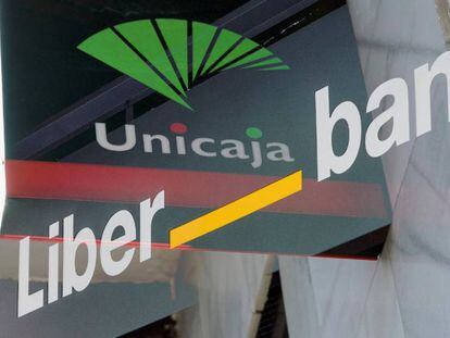 Logotipos de Unicaja y Liberbank.