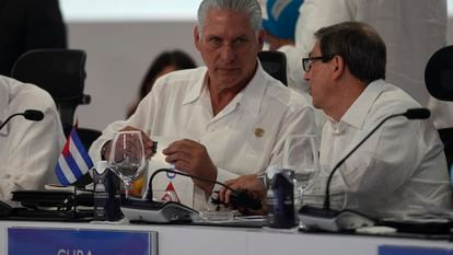 Miguel Díaz-Canel, presidente de la República de Cuba, durante la XXVIII Cumbre Iberoamericana.