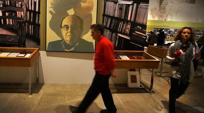 L'exposició sobre Vicent Andrés Estellés al Centre del Carme de València.