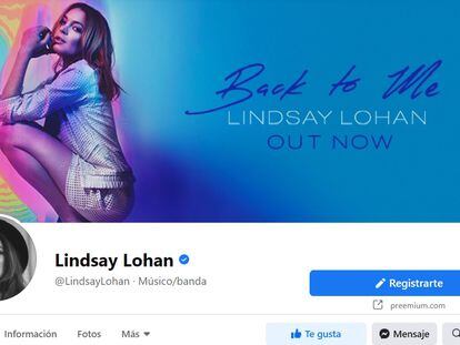 Página de Facebook de Lindsay Lohan, con más de seis millones de seguidores.