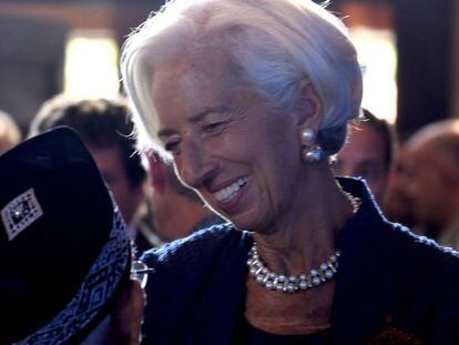 Christine Lagarde, directora gerente del FMI, el jueves en Bali (Indonesia), donde se celebra la reunión anual del organismo y del Banco Mundial. 