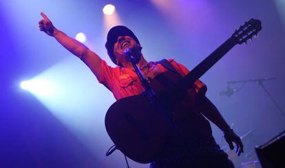 Manu Chao, en el festival de la Porta Ferrada en Sant Feliu de Gu&iacute;xols (Girona).