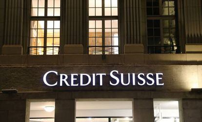 El logotipo de Credit Suisse en Suiza
