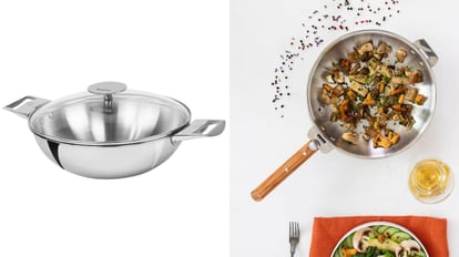 Este wok, de paredes altas, es un accesorio de cocina imprescindible para disfrutar de nuestros salteados de verduras.