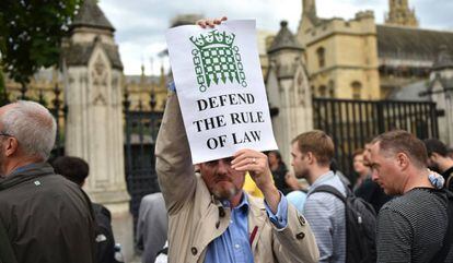 Protestas en Londres, el 28 de agosto de 2019.