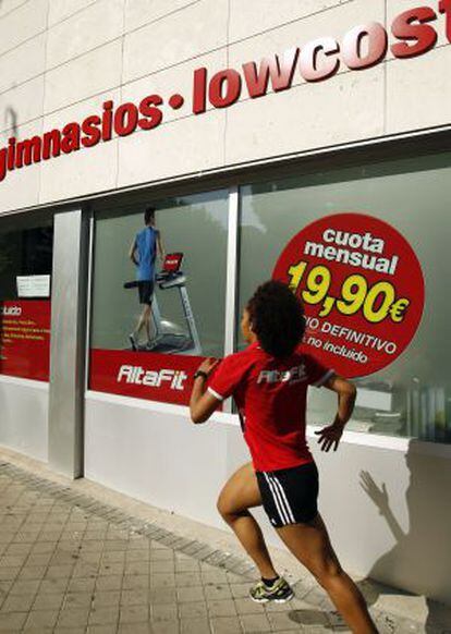 Una oferta a la puerta de un gimnasia de Madrid