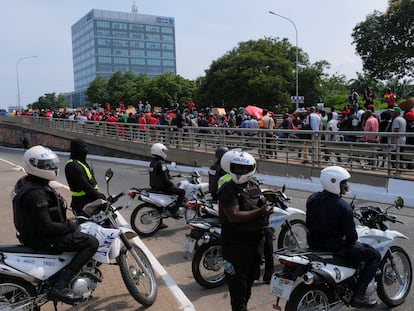 Protestas contra la subida de precios en Acra, capital de Ghana, el pasado 29 de junio.