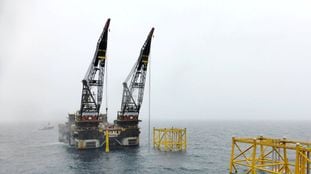 Plataforma de petróleo en el Mar del Norte.