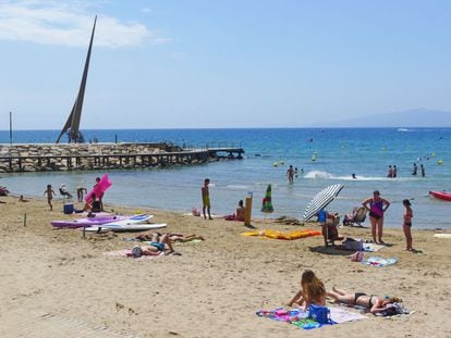 La playa de Levante de Salou.