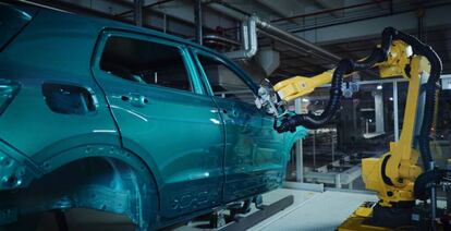 El sistema Irys en funcionamiento en la planta de Volkswagen Navarra.