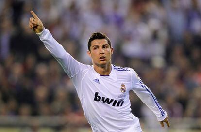 Cristiano celebra su decisivo gol frente al Barcelona.