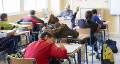 Alumnos en un aula del IES Bellavista de Sevilla.