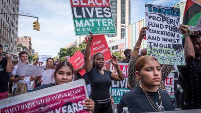 Una protesta en Nueva York por el racismo. 