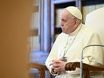 May 5,2021 : Pope Francis during the weekly general audience  in Apostolic Palace, at the Vatican