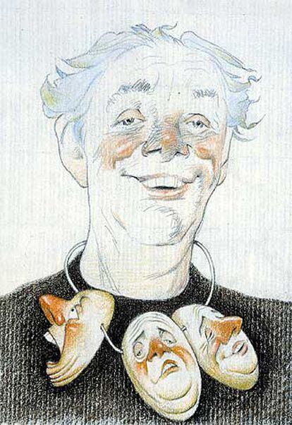 Dario Fo visto por Tullio Pericoli.