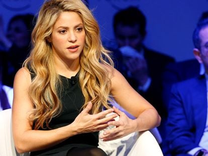 Shakira, durante un encuentro del Foro Económico Mundial en Davos, Suiza.