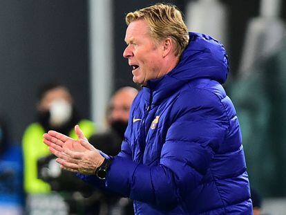 Koeman, durante el encuentro ante la Juventus.